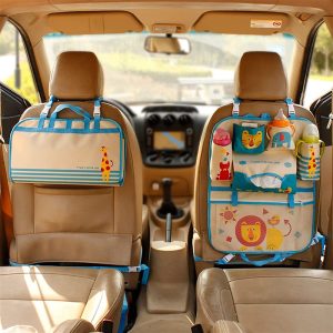 Car Back Seat Organiser, Snack, Toy, Nappy and Drink Storage - ABC Animals