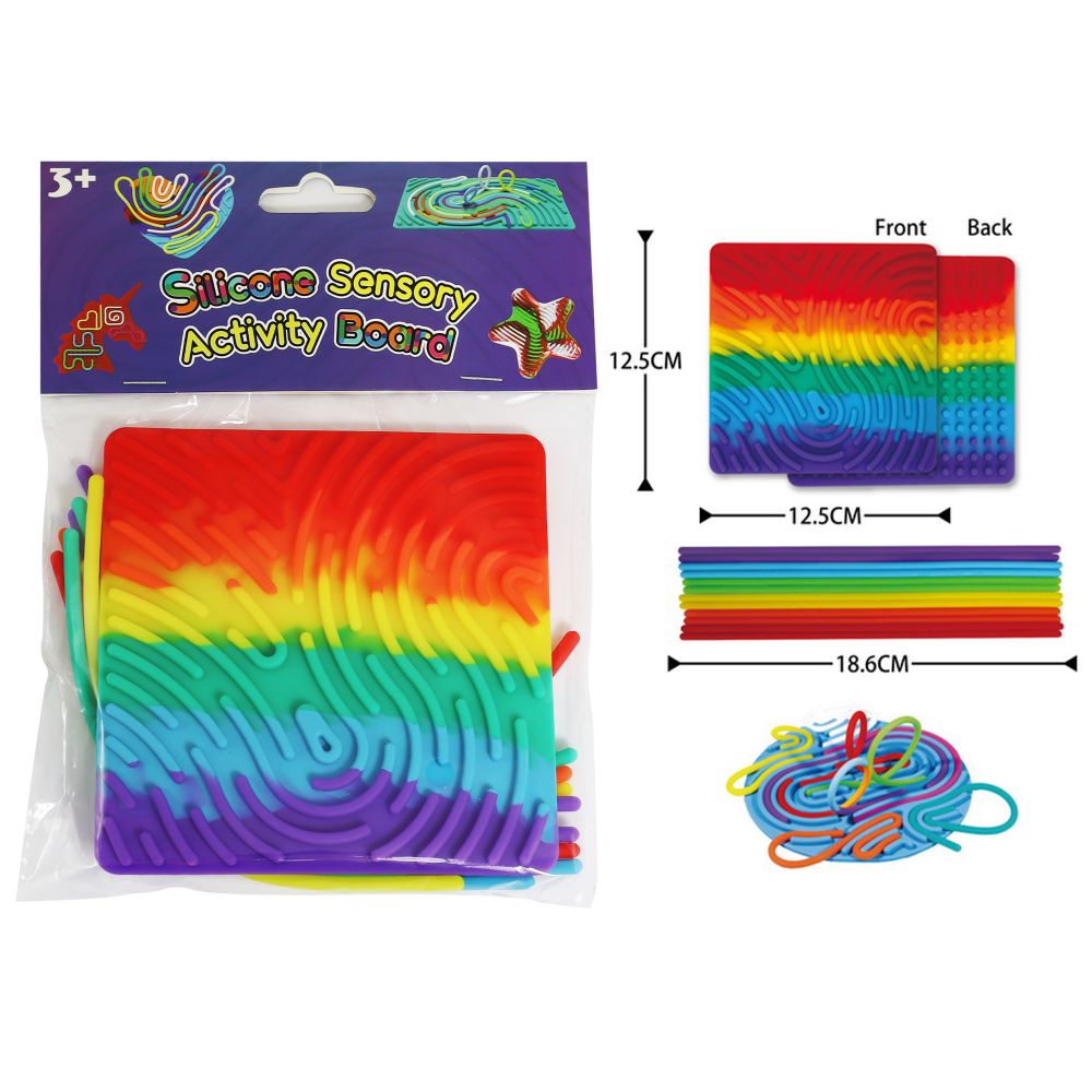 Sensory Rainbow Silicone Activity Board