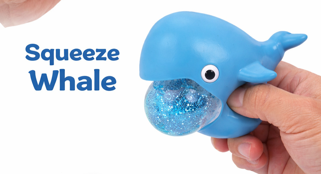 Squeeze Glitter Stress Relief Sea Animal - Whale
