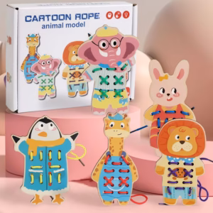 Wooden Threading & Lacing Rope Kit - Animals