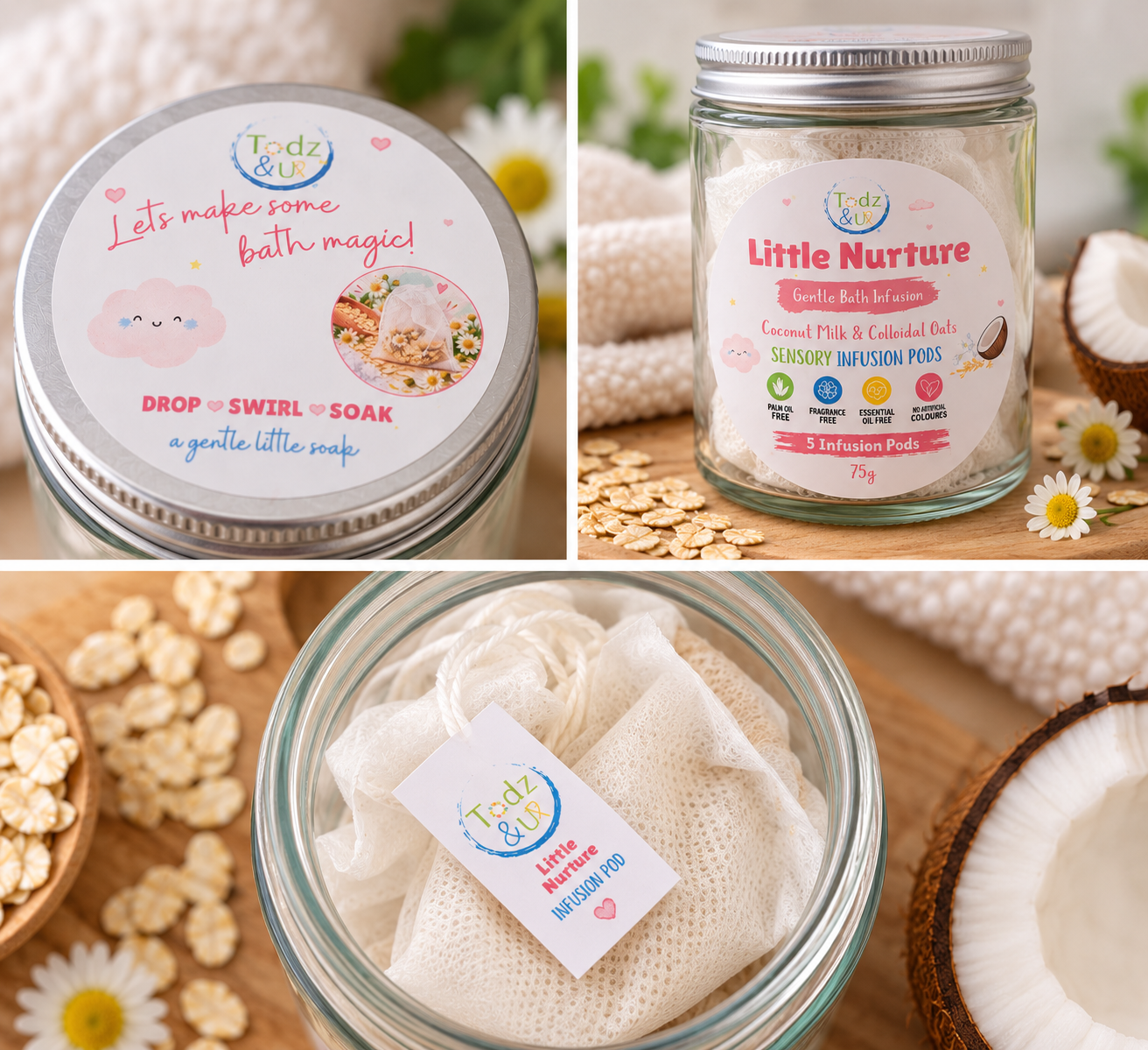Little Nurture Bath Infusion Pods (3 x 25g) - Image 4